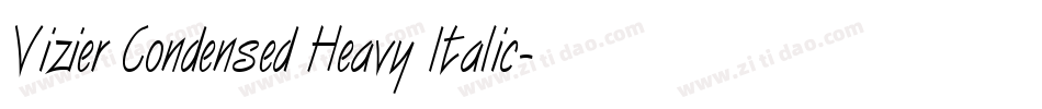 Vizier Condensed Heavy Italic字体转换